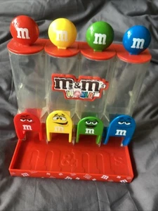 M&M's World 4 Tube Sweet Candy Dispenser Retro Chocolate Look 2014 - Picture 1 of 9