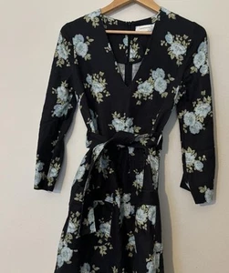 Zimmermann 0 Blue Floral Linen Mini Dress - Picture 1 of 4