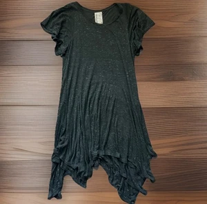ANTHROPOLOGIE DOLAN Dress Medium Dark Green Diana Handkerchief Slub T-Shirt EUC - Picture 1 of 9