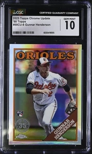 2023 Topps Chrome Update Gunnar Henderson #88CU-8 '88 Topps Baseball CGC 10 - Picture 1 of 2