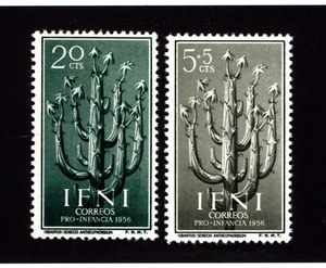 111151  Spanish Ifni 1956 Stamp Scott #78 B25 Plant Senecio Anthuphobium Mint NH - Picture 1 of 1