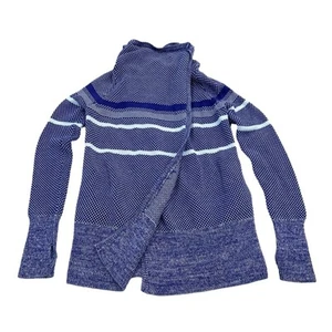 Lululemon Ivivva Wrap Knit Sweater Girls Size 10 Blue Feelin Toasty - Picture 1 of 7