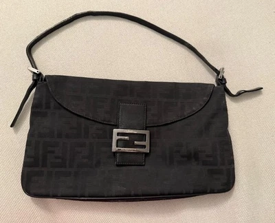 Black Vintage Fendi Baguette Bag - Image 1 of 4