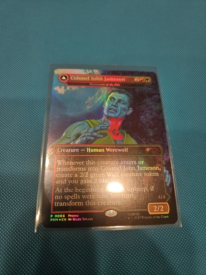 Magic The Gathering Marvel Legends Man Wolf  Colonel John Jameson Promo Card - Image 1 of 2