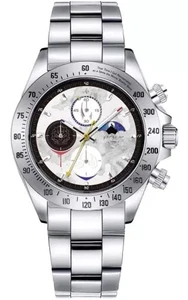 Benimaru & Hiiro Silhouette Official Chronograph Watch 1.7in Stainless Used - Picture 1 of 2