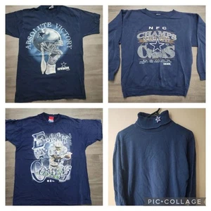 Lote Camisa y Sudadera Vintage Años 90 Dallas Cowboys Tallas M L XL Emmitt Smith Salón de la fama - Imagen 1 de 17