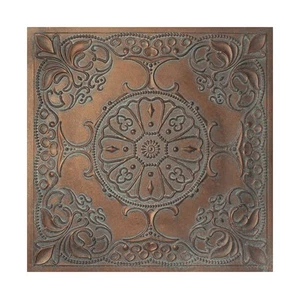 Faux tin Ceiling tiles vintage decor wall panels PL71 Weather copper 10pcs/lot - Picture 1 of 20