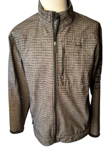 Cinch Herren Medium Printed Bonded Grau Fleece Gefüttert Full Zip Jacke - Bild 1 von 11