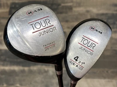 Ram Junior Tour Driver y 4 21* Hierro Madera Jr. Flex Varilla Grafito Derecha 2 Piezas Set Foto 1 de 4