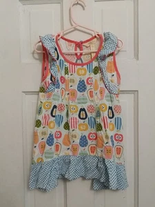 Matilda Jane , Enchanted Pear Apple Boutique Blouse Flutter Sleeve Top size 6 D2 - Picture 1 of 4