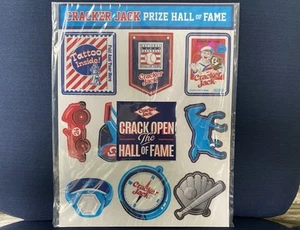 2024 Cracker Jack Prize Hall of Fame Sticker Sheet Sealed ~3” Stickers - Picture 1 of 2