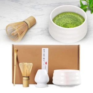 Matcha Set mit Besenhalter +Teebesen + Teelöffel + Halter + Keramik Schüssel - Bild 1 von 24