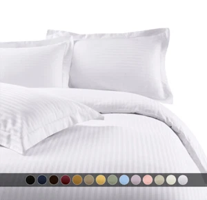 Elegant Luxury Soft Duvet Cover And 2 Shams 3 Piece Duvet Sets King - Queen Size - Picture 1 of 12