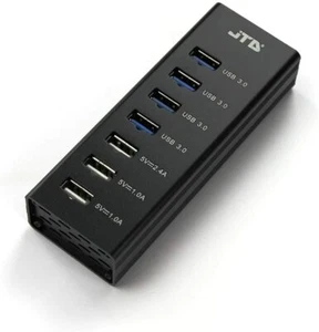 USB 3.0 4 Port (24W) Hub + 3.3 ft USB 3.0 Cable + USB Fast Smart Charger 3 Ports - Picture 1 of 6