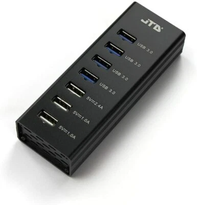USB 3.0 4 Port (24W) Hub + 3.3 ft USB 3.0 Cable + USB Fast Smart Charger 3 Ports - Image 1 of 4