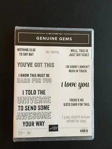 BRAND NEW Stampin Up GENUINE GEMS stamp set Great Sayings - Picture 1 of 4