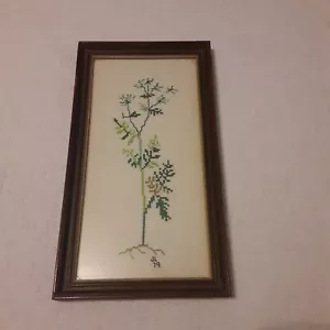 1979 Handcrafted Floral Crosstitch Wall Art - Picture 1 of 5