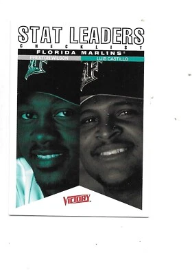 Preston Wilson /Luis Castillo 2000 Victory Baseball Card Checklist #180 Marlins - Image 1 of 2