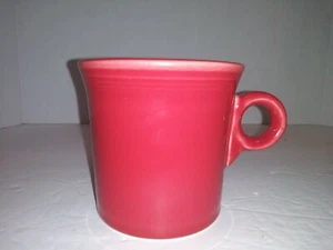 Vintage FiestaWare Homer Laughlin Coffee Mug-Cups Red Round handle HLC USA - Picture 1 of 4