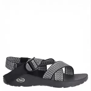 Chaco Mega Z Cloud Sandals Women Black White Hiking Water Walking Camping - Picture 1 of 6