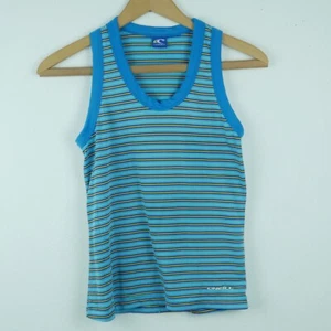 Vintage XS Tank Top O'Neill Y2K Crop Striped Surf Skater Beach WEAR Soft Girl - Picture 1 of 9