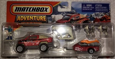 Matchbox Adventure Pack MBX ARCTIC EXPLORER WITH SNOW THRASHER & SNOWMOBILE NEW - Image 1 of 4