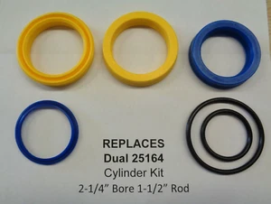 25164 Lift Cylinder Seal Kit for some Dual 110 Loader 2-1/4" bore 1-1/2" rod - Picture 1 of 2