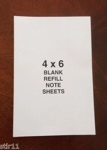 Refill Note Paper  - Loose Replacement Sheets - 4 x 6 "  100 Sheets * Lot of 3* - Picture 1 of 1