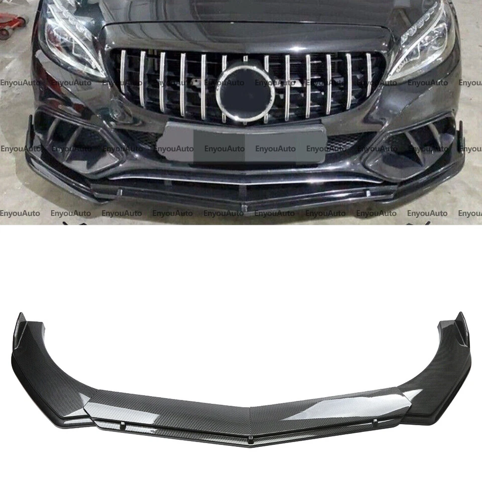 For Mercedes-Benz AMG35 AMG45 GT Front Bumper Lip Spoiler Splitter Carbon Fiber Foto 1 de 4