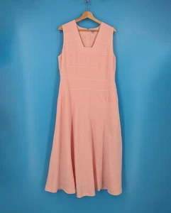 J. Peterman Women's 14 Pink Linen Sleeveless Midi Dress - Picture 1 of 7