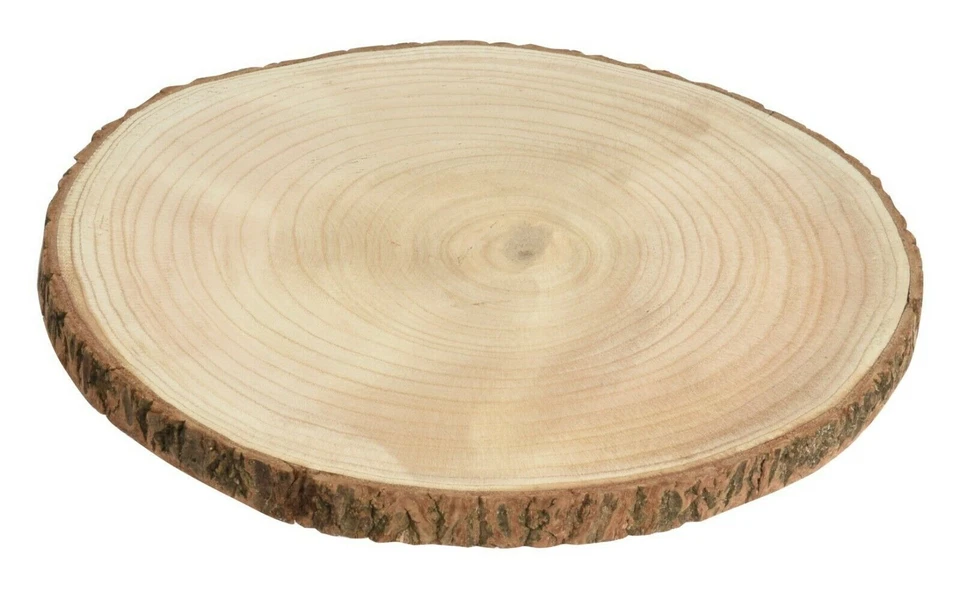 Dekobrett Baumscheibe Holz Holzbrett Brett Tablett Tischdeko Holzscheibe Ø 30 cm - Bild 1 von 1