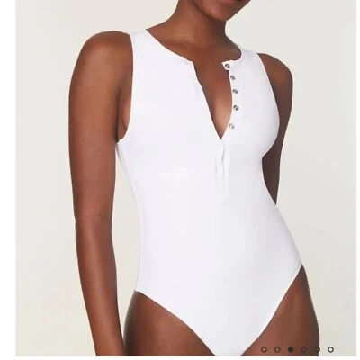 Andie Swim The Malibu One Piece Acanalado Blanco Talla XL Nuevo con Etiquetas Minimalista Foto 1 de 4