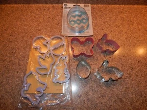 Lote de 10 cortadores de galletas de primavera de Pascua conejito conejo pollito mariposa cordero - Imagen 1 de 5
