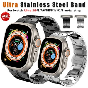 Luxus Ersatz Edelstahl Armband für Apple Watch 4 5 6 7 8 9 10 SE 38-49mm Ultra - Bild 1 von 23