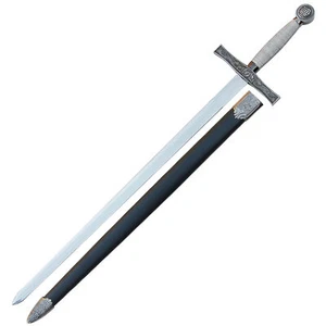King Arthur Medieval Knight Arming Sword with Scabbard - Picture 1 of 14