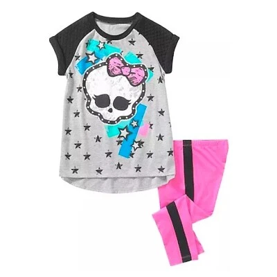 Camiseta Monster High XL-14/16 Skullette Manga Acolchada Top + Leggings Capri Foto 1 de 3
