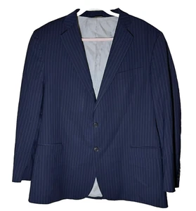 Chaqueta Blazer Brooks Bros Explorer Talla 46 46R Azul Marino Rayas Lana Fitzgerald - Imagen 1 de 15