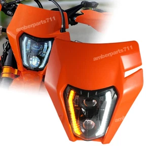 Faro LED para motocross moto de cross para EXC F SX SXF XC XCW XC-F XCF-W SMR con giro - Imagen 1 de 13