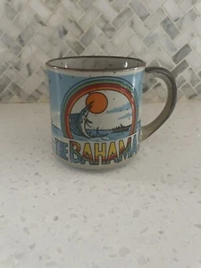 Vintage Bahamas Coffee mug 1970s Beach Vibes Jet Ski Fish - Picture 1 of 5