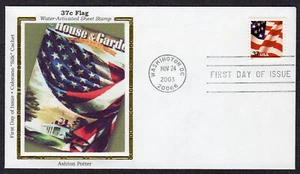 2003 37c AP W/A FLAG Sheet Stamp (Scott 3639F) - Colorano FDC MS386 - Picture 1 of 1
