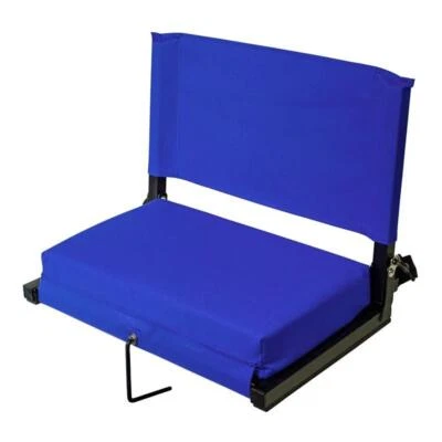Outdoor Leisure Products 16" Transitional Metal X-Large Stadium Chairs in Blue Foto 1 de 4