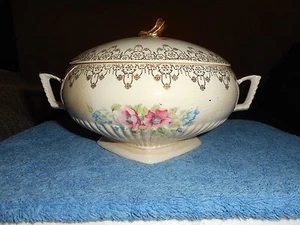 ROYAL CHINA Rose Glory Soup Tureen NATIONAL BROTHERHOOD OPERATIVE POTTERS UNION - Picture 1 of 12