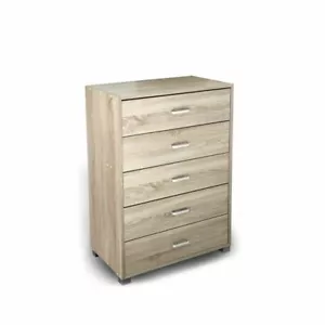 Kommode aus Holz Eiche Kleiderschrank Mit 5 Schubladen für Schlafzimmer GG-339 - Bild 1 von 2