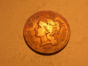 1867 Three Cent Piece (Fine & Attractive) - Picture 1 of 2
