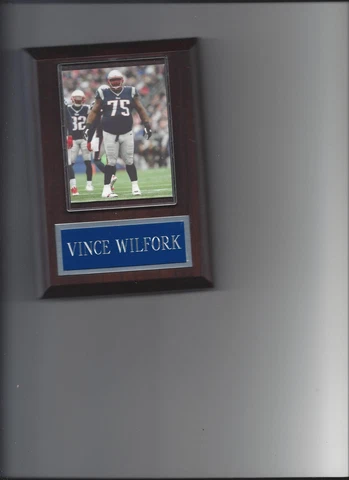 VINCE WILFORK PLAQUE NEW ENGLAND PATRIOTS FOOTBALL NFL Cover