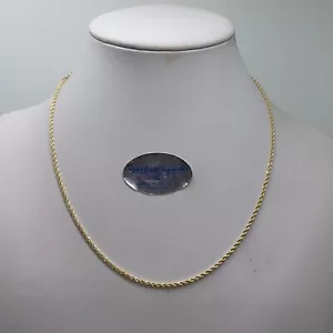 UNISEX 18KT YELLOW GOLD ROPE KNITTED NECKLACE 1.4 GRAMS (7537) 41 cm - Picture 1 of 9