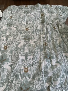 Pottery Barn Harry Pottery Magical Damask Duvet Cover Mystic Mint Full Queen PBT - Picture 1 of 8