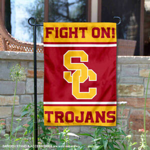 USC Trojans Fight On Garden Flag and Yard Banner