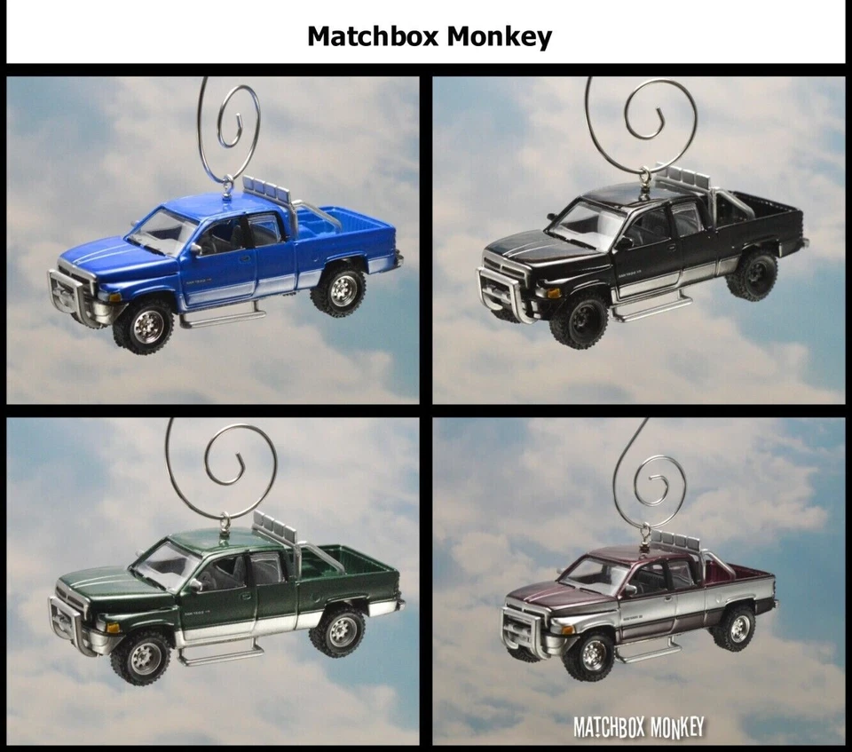 Lifted Off Road 4x4 1996 道奇 RAM 1500 Ext Cab 拾音器圣诞装饰品 Adorno — 第 1/1 张图片