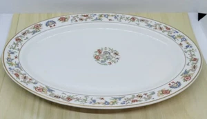 Oval Serving Platter 12" O.P. CO By Syracuse China Oriental Pattern Gold Trim - Picture 1 of 7